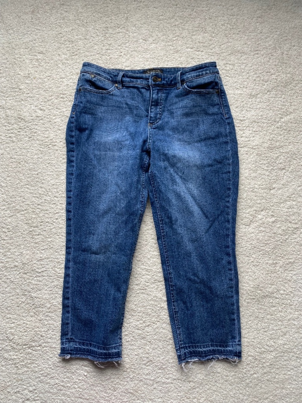TALBOTS frayed hem cropped jeans size 10 PETITE